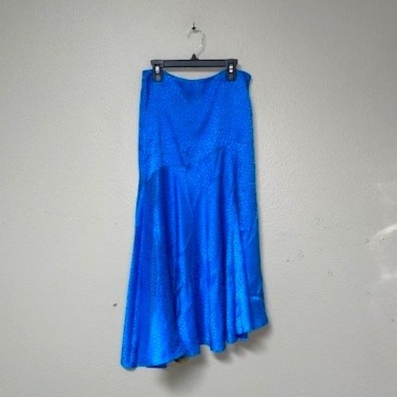 NWT Rebecca Minkoff Assymetrical Blue Leopard Pattern Skirt (XS) - Picture 1 of 3